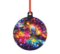 Grand ornement de Noël en acrylique coloré et lumineux, décoration à suspendre pour arbre, maison, fête