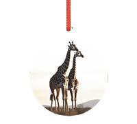 Grand ornement de Noël en acrylique transparent à suspendre en forme de girafe africaine pour arbre, maison, fête
