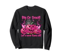 Grand ou Petit Let's Save Them All Pumpkins Cancer du Sein Sweatshirt
