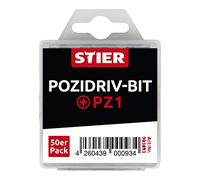 STIER Grand pack d'embouts STIER Pozidriv PZ1 Quantité:50