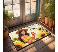 Grand paillasson d'extérieur Soutien The Bee : A Celebration of Nature's Sweetness Paillasson de bureau Tapis de sol Tapis de vacances (50 x 80 cm)