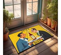 Grand paillasson d'extérieur vintage Suze Liqueur Publicité : un moment Martini classique Paillasson d'entrée Tapis de bienvenue (65 x 90 cm)