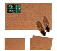 Grand paillasson en fibre de coco 75 x 45 cm - Durable pour l'intérieur et l'extérieur - Antidérapant avec dos en latex, 17 mm d'épaisseur et très résistant