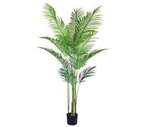 Grand palmier artificiel Areca (120 cm) - Avec feuilles volumineuses et tronc stable - Pot décoratif inclus - Pour plus de charme tropical dans le salon ou le bureau
