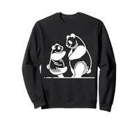 Grand Panda Art Linéaire Dessin Une Ligne Sweatshirt