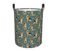 Grand panier à linge avec poignées - Imprimé chien berger allemand pour bébé et enfant - Panier à linge sale pour chambre à coucher