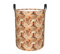 Grand panier à linge avec poignées, joli motif cœur de koala pour bébés, enfants, crèche, linge sale, chambre esthétique