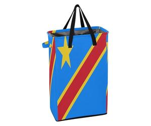 Grand panier à linge avec poignées - Panier à linge imperméable pour adolescent - Panier à linge sale pour chambre à coucher - Drapeau de la République démocratique du Congo