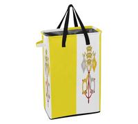 Grand panier à linge avec poignées - Paniers pliables pour adolescentes - Panier à vêtements pour université - Drapeau de la Cité du Vatican