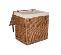 Grand panier à linge de stockage de lavage à la vapeur double de grande boutique avec la doublure