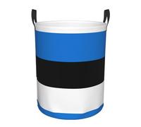 Grand panier à linge imprimé drapeau de l'Estonie, panier pour couverture, jouets, vêtements sales dans le salon, la salle de bain, la chambre à coucher