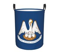 Grand panier à linge imprimé drapeau de l'État de Louisiane, panier pour couverture, jouets, vêtements sales dans le salon, la salle de bain, la chambre à coucher