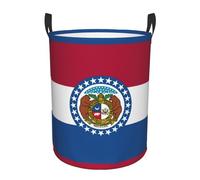 Grand panier à linge imprimé drapeau de l'État du Missouri, panier pour couverture, jouets, vêtements sales dans le salon, la salle de bain, la chambre à coucher
