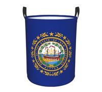 Grand panier à linge imprimé drapeau de l'État du New Hampshire, panier pour couverture, jouets, vêtements sales dans le salon, la salle de bain, la chambre à coucher