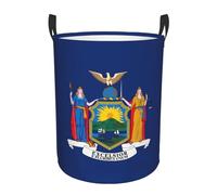 Grand panier à linge imprimé drapeau de New York, panier pour couverture, jouets, vêtements sales dans le salon, la salle de bain, la chambre à coucher