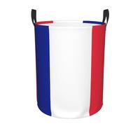 Grand panier à linge imprimé drapeau français pour couverture, jouets, vêtements sales dans le salon, la salle de bain, la chambre à coucher