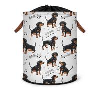 Grand panier à linge pliable pour chien avec couvercle à cordon de serrage pour chambre à coucher, salle de bain