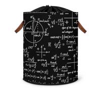 Grand panier à linge pliable pour table de mathématiques, panier à linge, panier de rangement en tissu avec couvercle à cordon de serrage