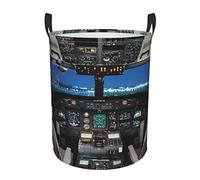 Grand panier à linge rond en tissu Oxford pour le rangement de la maison, dortoir universitaire, chambre à coucher