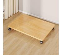 Grand panier à plantes en bois avec roulettes verrouillables, chariot mobile pour pots de fleurs, fournitures de bureau, aquariums, outils de jardin, base de plateau de plantes (50 x 45 cm)