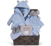 Grand panier cadeau pour bébé garçon bleu grand panier cadeau pour garçon, nouveau-né éléphant, doudou spécial unique, nouveau bébé garçon, doux et mignon