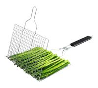 Grand Panier De Barbecue, Répartition Constante De La Chaleur, 49,5 X 32 Cm, Panier De Grillade Portable, Grand Grill Rectangulaire, Retournement Des Aliments Sans Effort, Pour La Maison, La Cuisine F