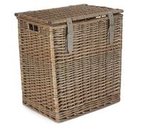 Grand panier de pique-nique en osier de rangement Antique Wash Vintner