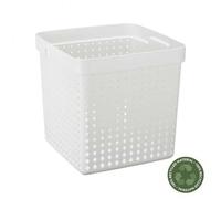 Grand Panier de rangement en plastique XL - Blanc