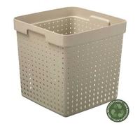 Grand Panier de rangement en plastique XL - Caramel