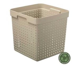 Grand Panier de rangement en plastique XL - Caramel