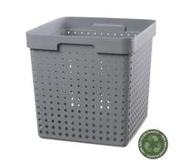 Grand Panier de rangement en plastique XL - Gris