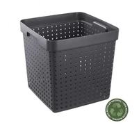 Grand Panier de rangement en plastique XL - Noir