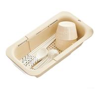 Grand panier extensible pour évier - Passoire rétractable pour pâtes, salades, légumes, lavage des aliments, 34,5 à 47,5 cm (L)