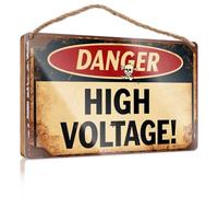 Grand panneau de décoration à suspendre pour maison de campagne Motif Danger High Voltage! 20 x 30 cm