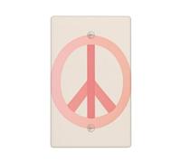 Grand panneau de paix rose pastel à bascule simple plaque murale vierge couvercle d'interrupteur décoratif 1 gang pour cuisine salle de bain taille 11,4 x 7 cm