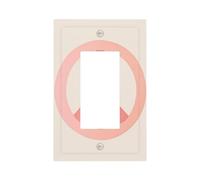 Grand panneau de paix rose pastel pour interrupteur mural à bascule simple 1 gang décoratif pour la maison, la cuisine, la salle de bain