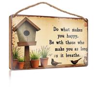 Grand panneau « Do What Makes You Happy, Be With Those Who Make You As Long As It Breathes » (20 x 30 cm)