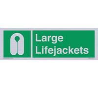 Grand panneau Lifejackets - 300 x 100 mm - L31