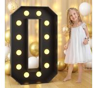 Grand panneau lumineux à DEL géant de 120 cm, chiffres 0, grand panneau lumineux en mosaïque pour la Saint-Valentin, un anniversaire, Noël, le Nouvel An