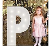 Grand Panneau Lumineux Blanc Avec Chiffres Et Lettres, Décoratif En Mousse Prédécoupé De 90 Cm, For Fête, Anniversaire, Remise Diplôme(P,100cm/3.3ft)