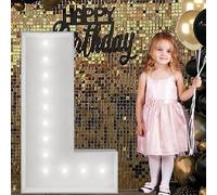 Grand Panneau Lumineux Blanc Avec Chiffres Et Lettres, Décoratif En Mousse Prédécoupé De 90 Cm, For Fête, Anniversaire, Remise Diplôme(L,100cm/3.3ft)