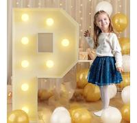 Grand panneau lumineux pour chapiteau avec lettre P, lettres romantiques, chiffres et mosaïques, décoration pour mariage, Saint-Valentin, fête d'anniversaire, 120 cm