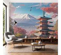 Grand Papier Peint Panoramique Paysage De Guérison De Style Japonais