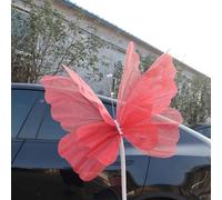 Grand Papillon De Simulation 3d Pour La Saint-Valentin,Décoration De Festival De Mariage En Plein Air,Faux Papillon Creux,Grande Gaze De Confrontation,50cm - Type Red