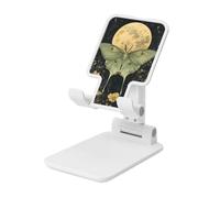Grand papillon lunaire vert pâle ailes support pliable pour téléphone portable angle réglable hauteur bureau portable support de téléphone portable compatible avec tous les smartphones de style blanc