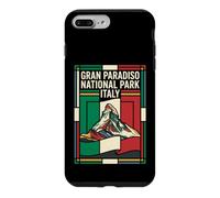 Grand Paradiso National Park Italie Drapeau Vintage Voyage Coque pour iPhone 7 Plus/8 Plus