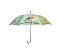 Esschert Design Parapluie en Polyester - Motif Oiseaux - Métal et Bois - 120 x 120 x 95 cm