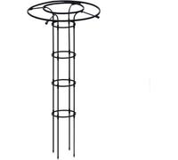 Grand parapluie noir pour jardin obélisque - Support léger pour plantes grimpantes et fleurs grimpantes - Tour de plantes d'extérieur de 154,9 cm pour une croissance et une stabilité améliorées