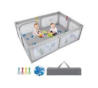 Giantex Grand Parc pour Bébé avec Balles Océaniques, 206 x 147 x 68,5 CM(Monde sous-marin)