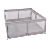Grand Parc pour Bébé, XXL Compact et Solide, Protection en Mousse, Parc de Jeu de Sécurité Antidérapant avec Porte à Fermeture Éclair Ronde en Maille Respirante Centre D'activités-1,5 * 1,8m - (gris)